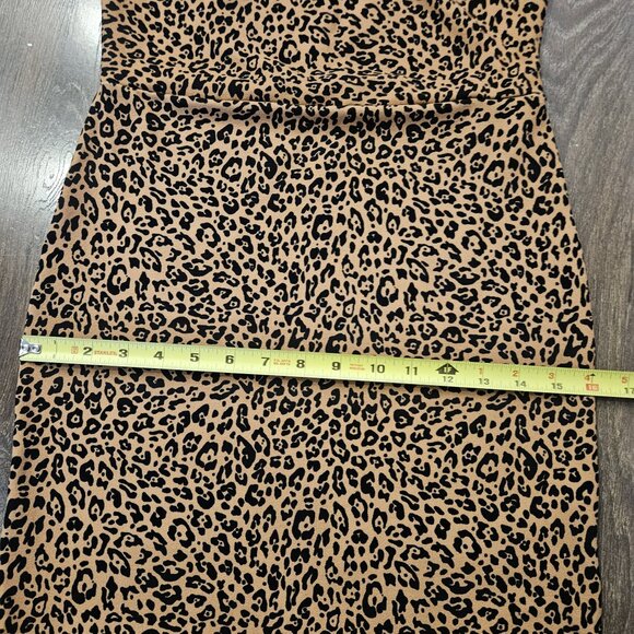 H&M Women's Leopard Animal Print Bodycon Sleeveless Mini Party Dress Size S - Picture 8 of 15